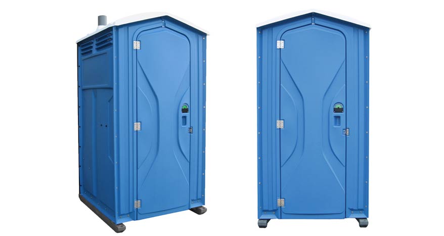 Long-term porta potty units on site in Galveston, Texas